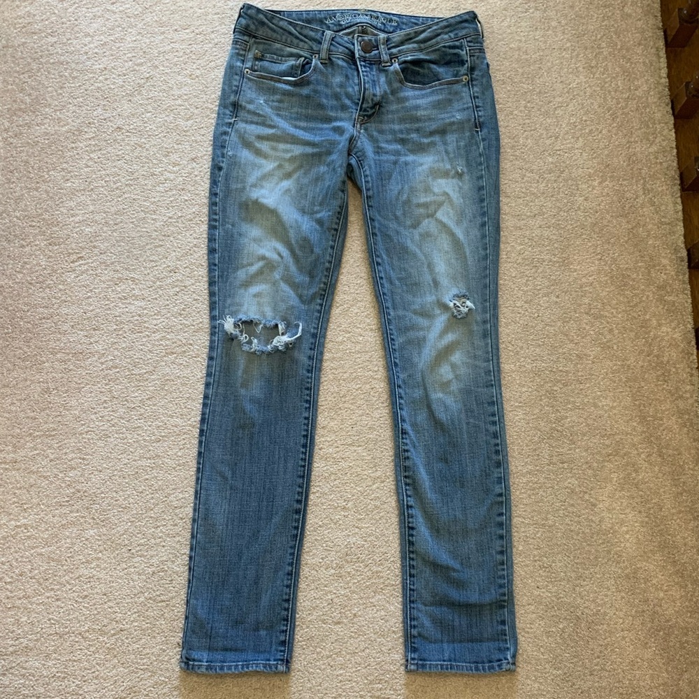 American Eagle distressed Skinny Stretch Jeans